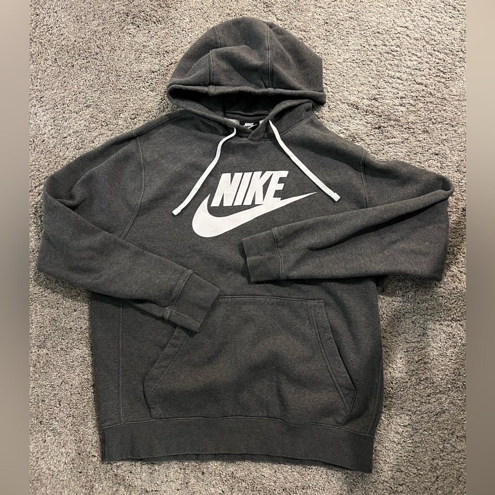 Nike Hoodie Sweatshirt Large Grey